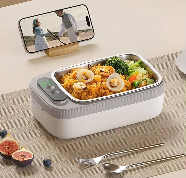 گرم‌کن غذای شارژی دو طبقه Lumirio مدل Wireless Lunch Box